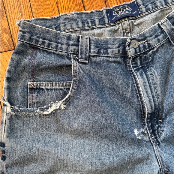 Y2K Lee Pipes BMX Vintage Jean Shorts - Picture 8 of 14